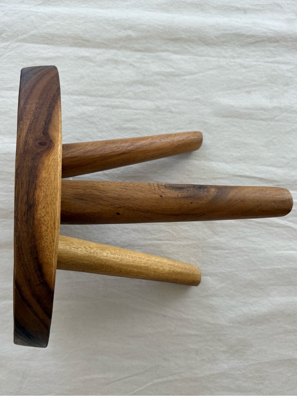Small Teak like wooden stool - Used good condition $100
